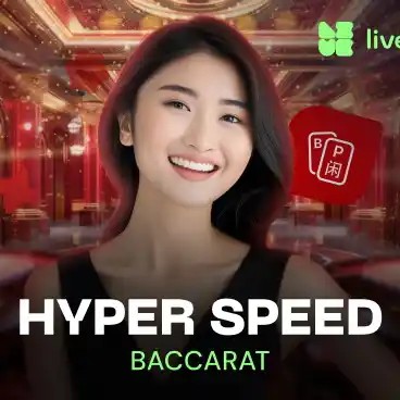Hyper Speed Baccarat online game logo by Evolution on instancasino.fr